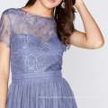 Party Unique Short Sleeve Dress Lace Chiffon Long Dress For Women